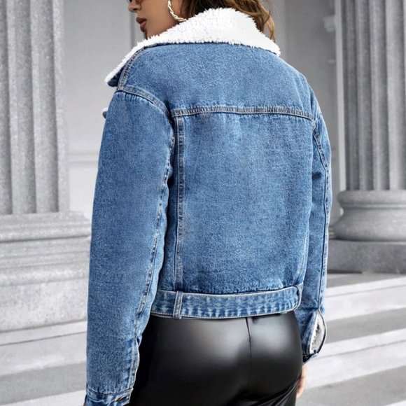 Blue Womens Denim Jacket - Picture 2 of 4